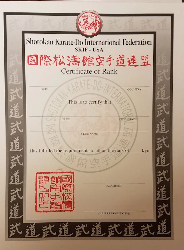 SKIF USA Certificates
