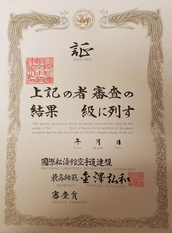 SKIF USA – JP Certificates